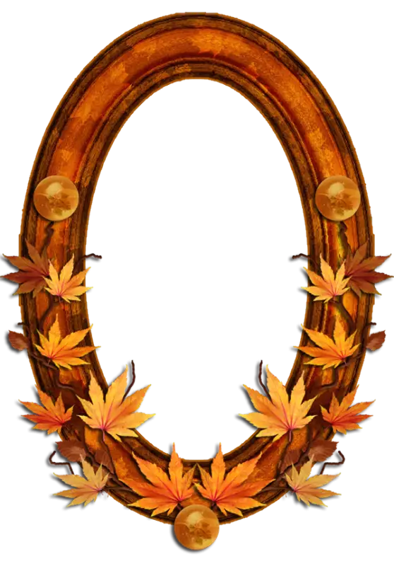 Autumn Leaves Oval Frame