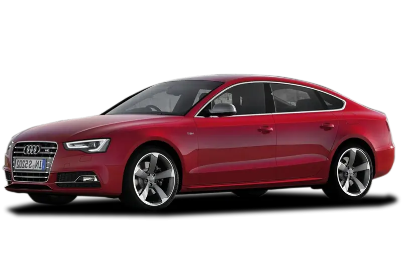 Red Sedan Automobile Side View
