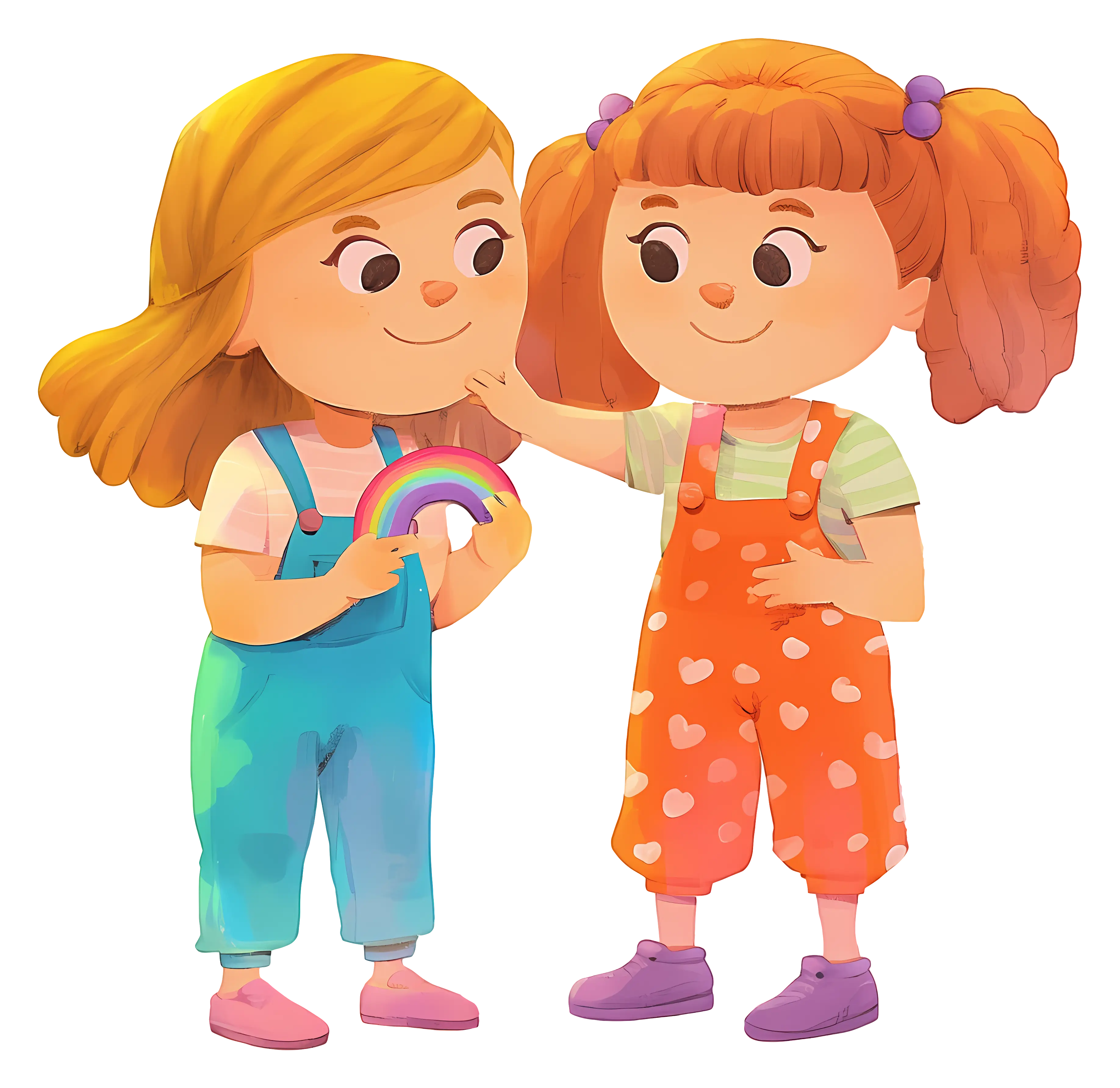 Girls Holding a Rainbow