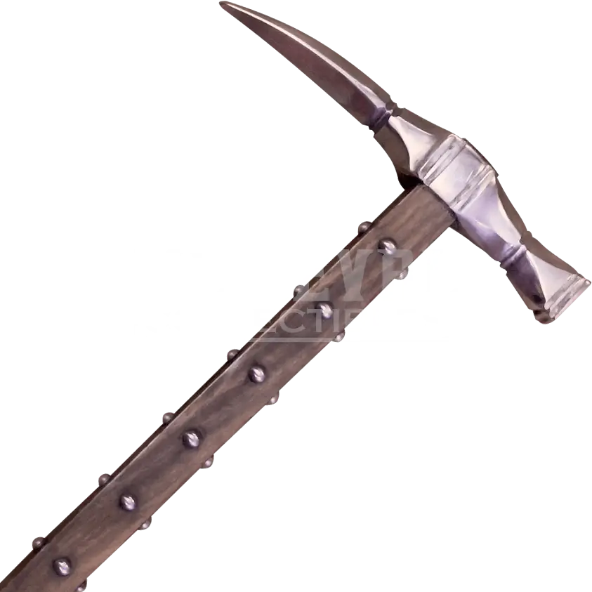 Medieval Pickaxe with Metal Detailing