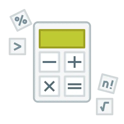 Illustration of a Calculator with Mathematical Symbols