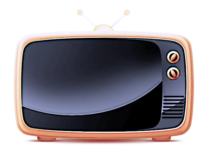 Cartoon Vintage TV with Retro Style