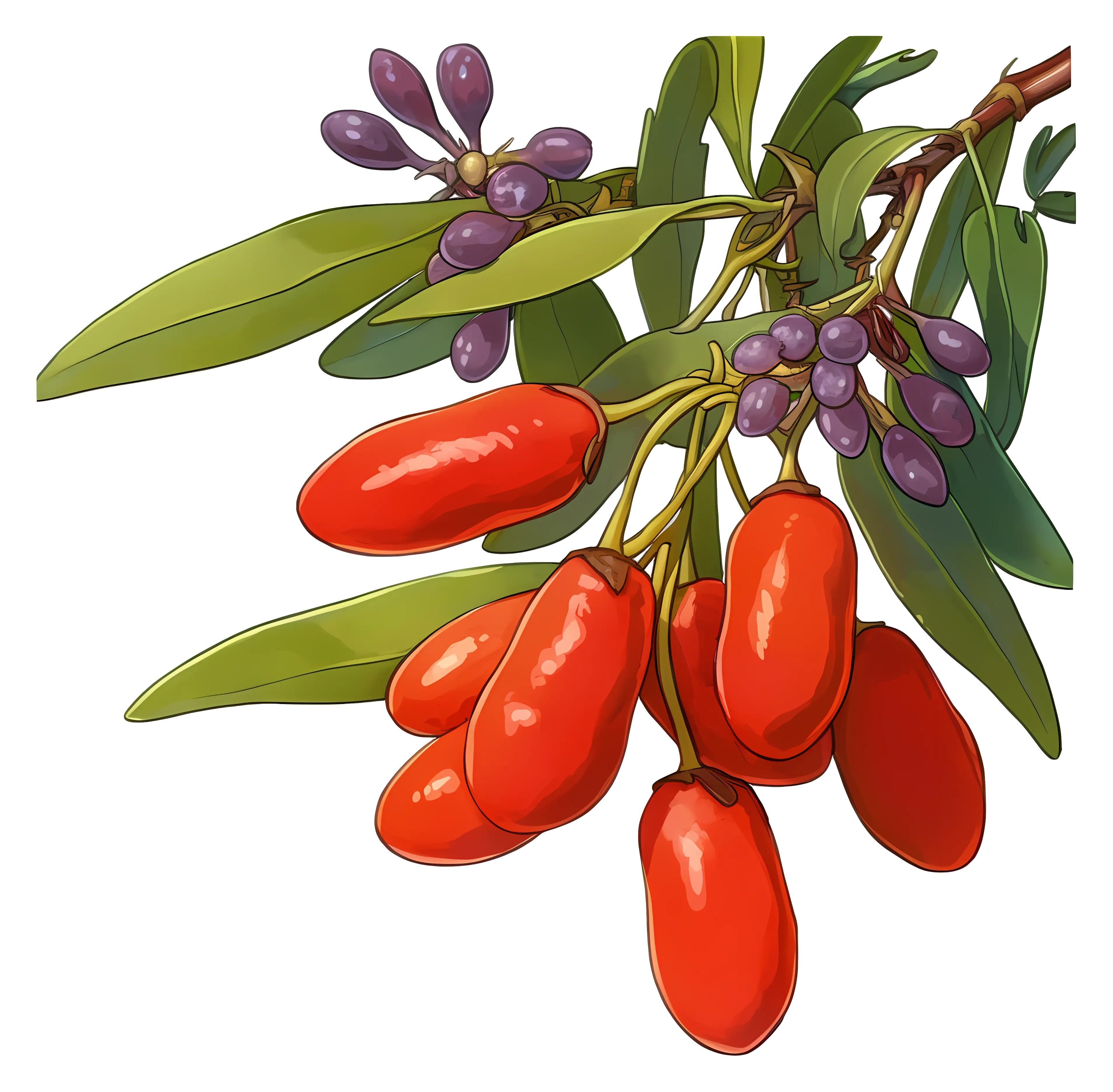 Red Berries on a Branch