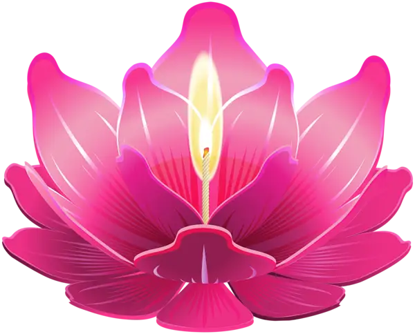 Pink Lotus Candle Decoration