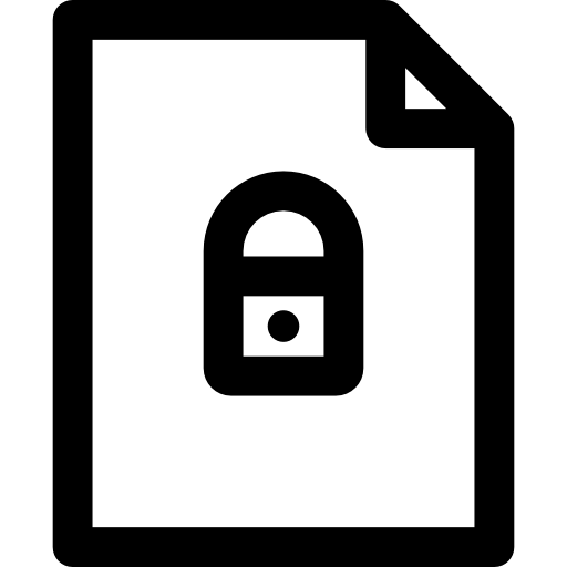 Locked File Icon for Data Privacy