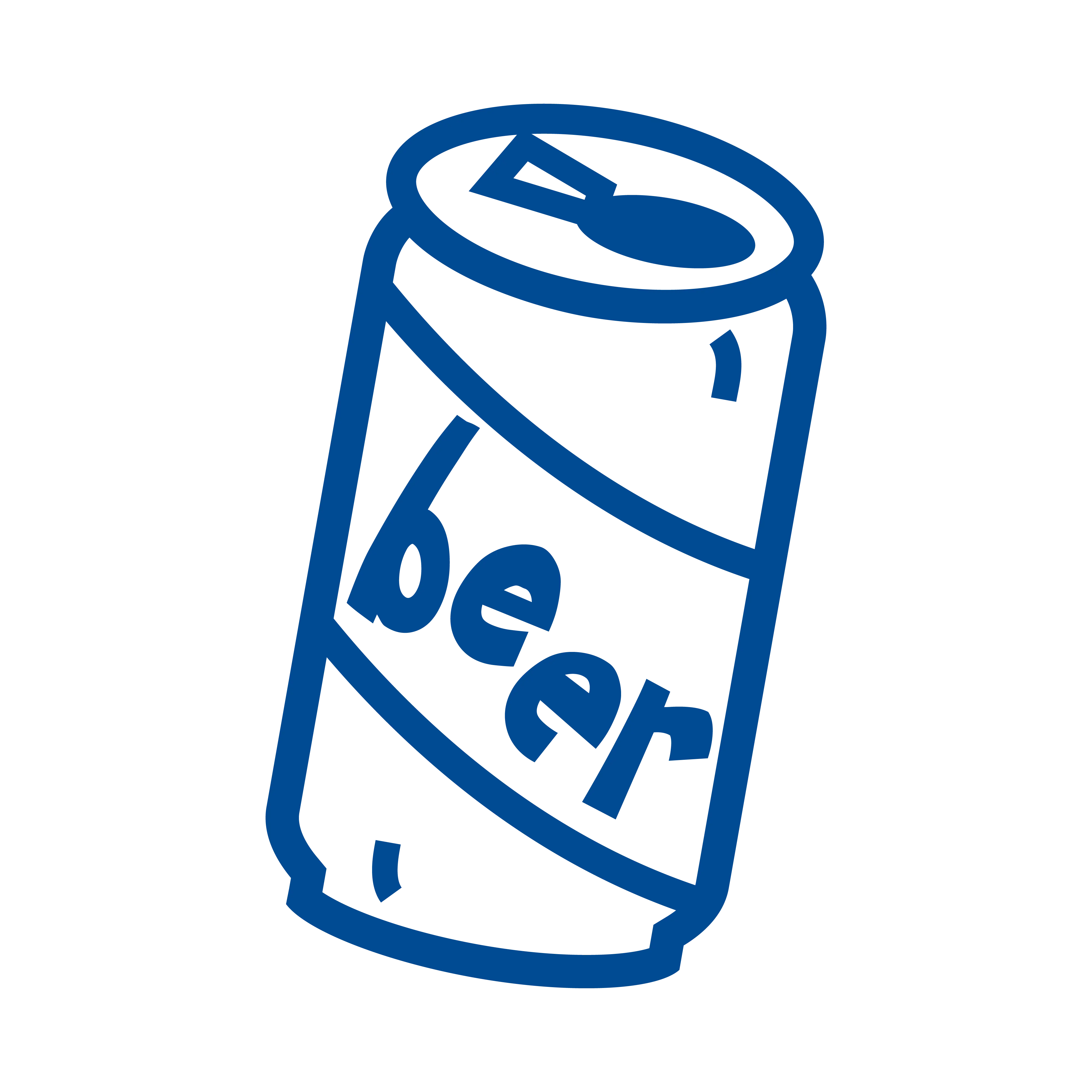 Blue Beer Can Illustration