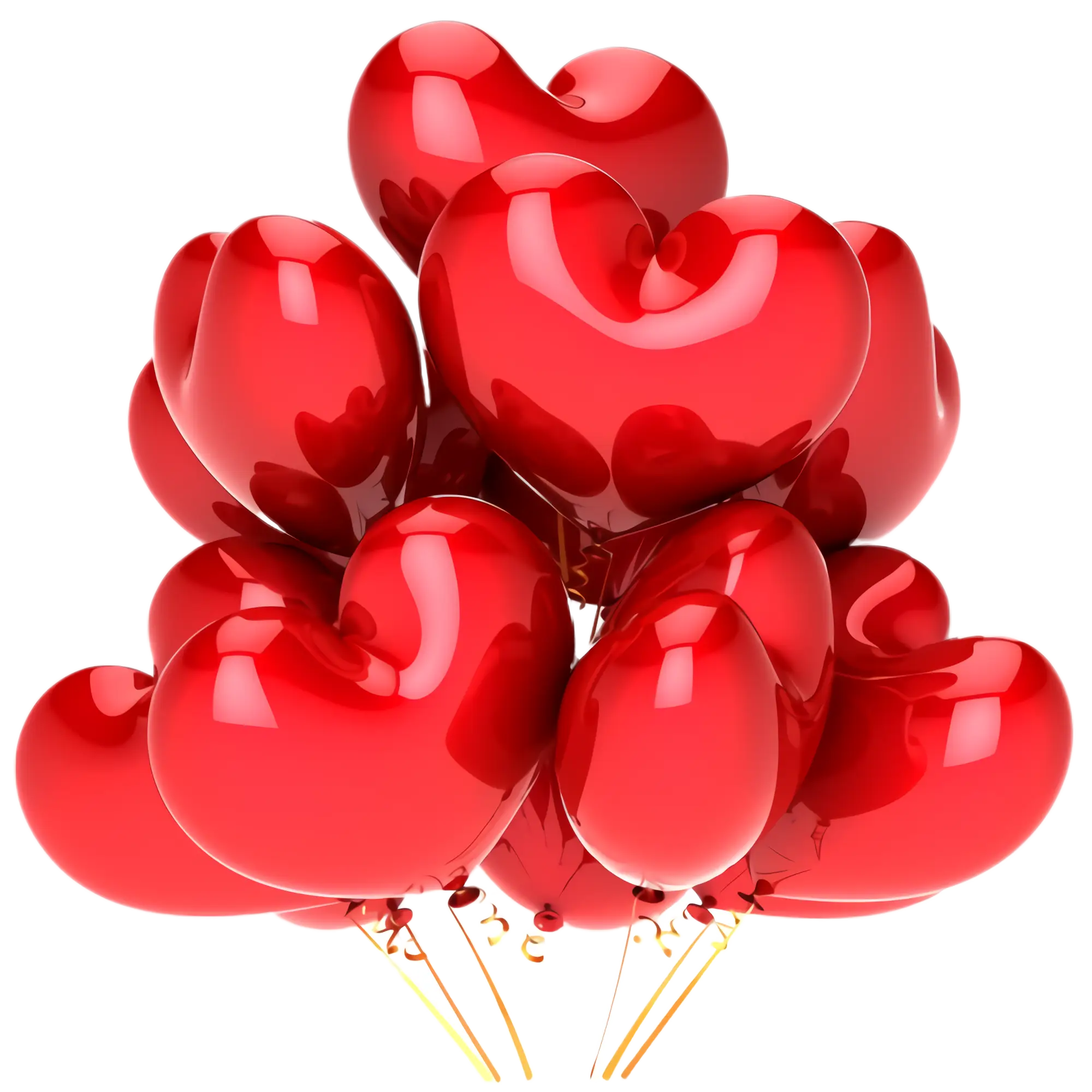 Red Heart-Shaped Balloons