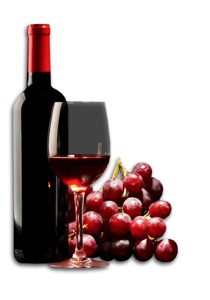 Wine Bottle and Grapes Still Life Composition