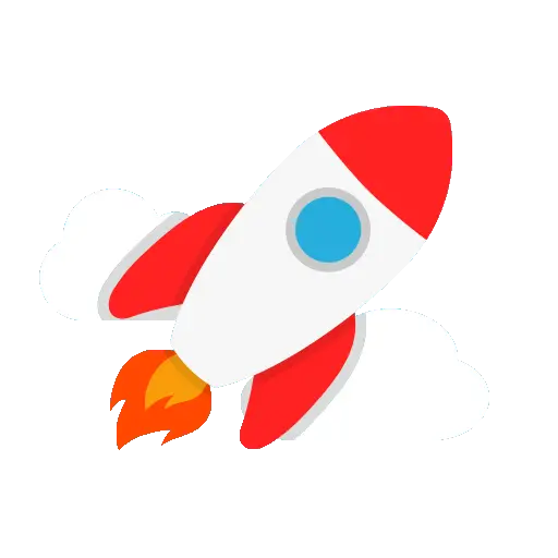 Cartoon Rocket Launching
