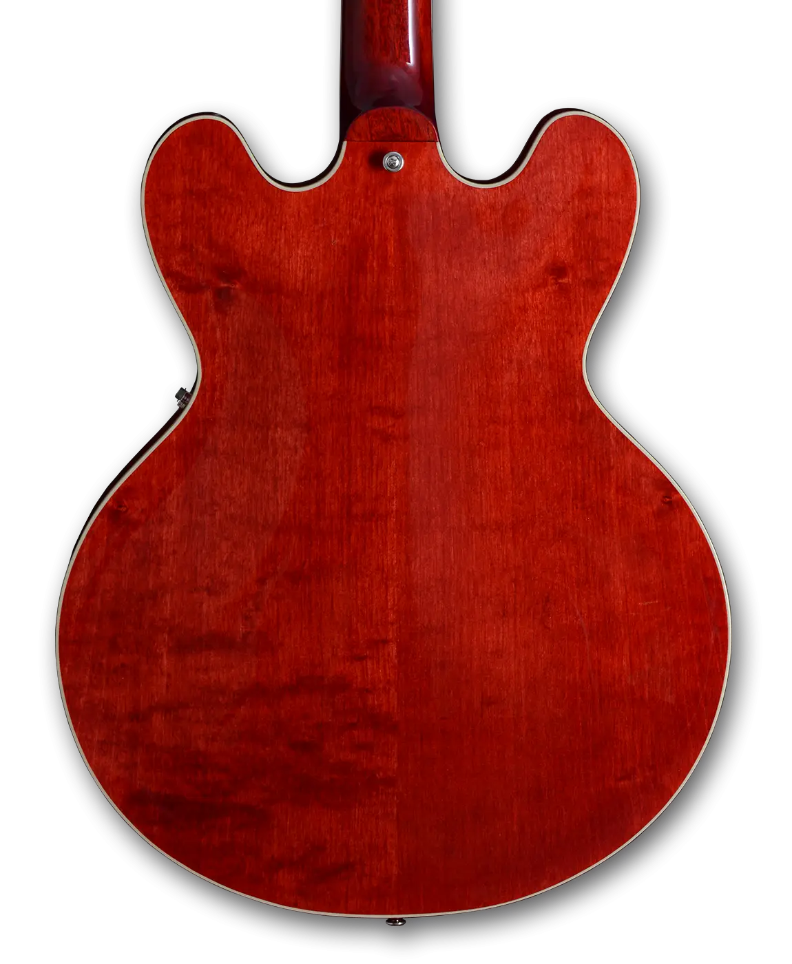 Red Electric Guitar Body in Polished Wood