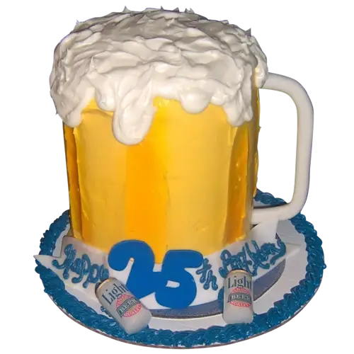 Beer Mug Cake with Frosting