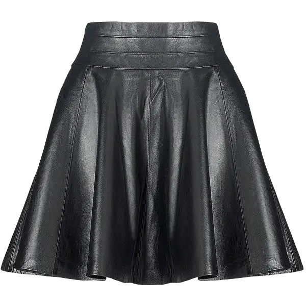 Black Leather Flared Skirt for Fashionable Outfits