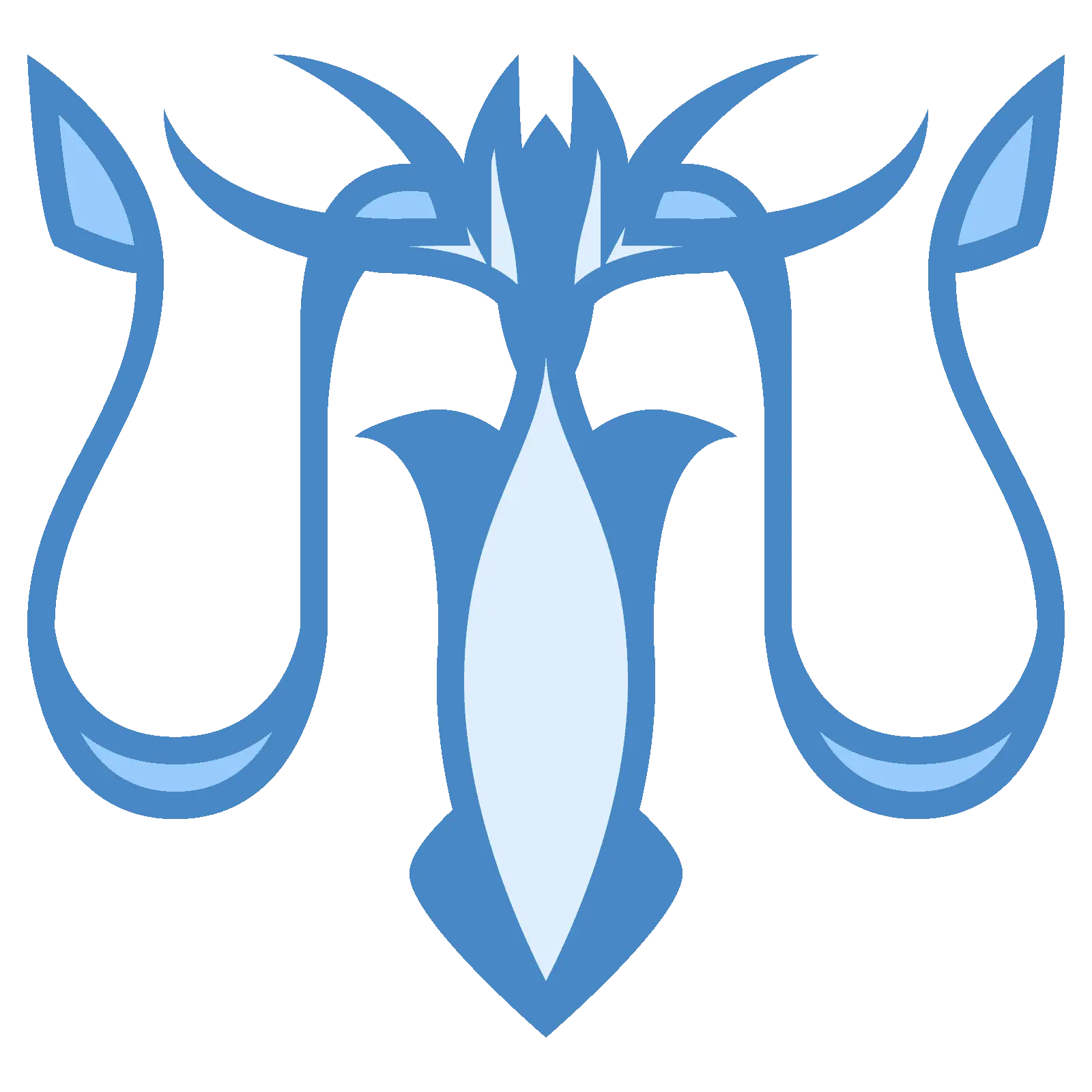 Blue Abstract Tribal Design Illustration