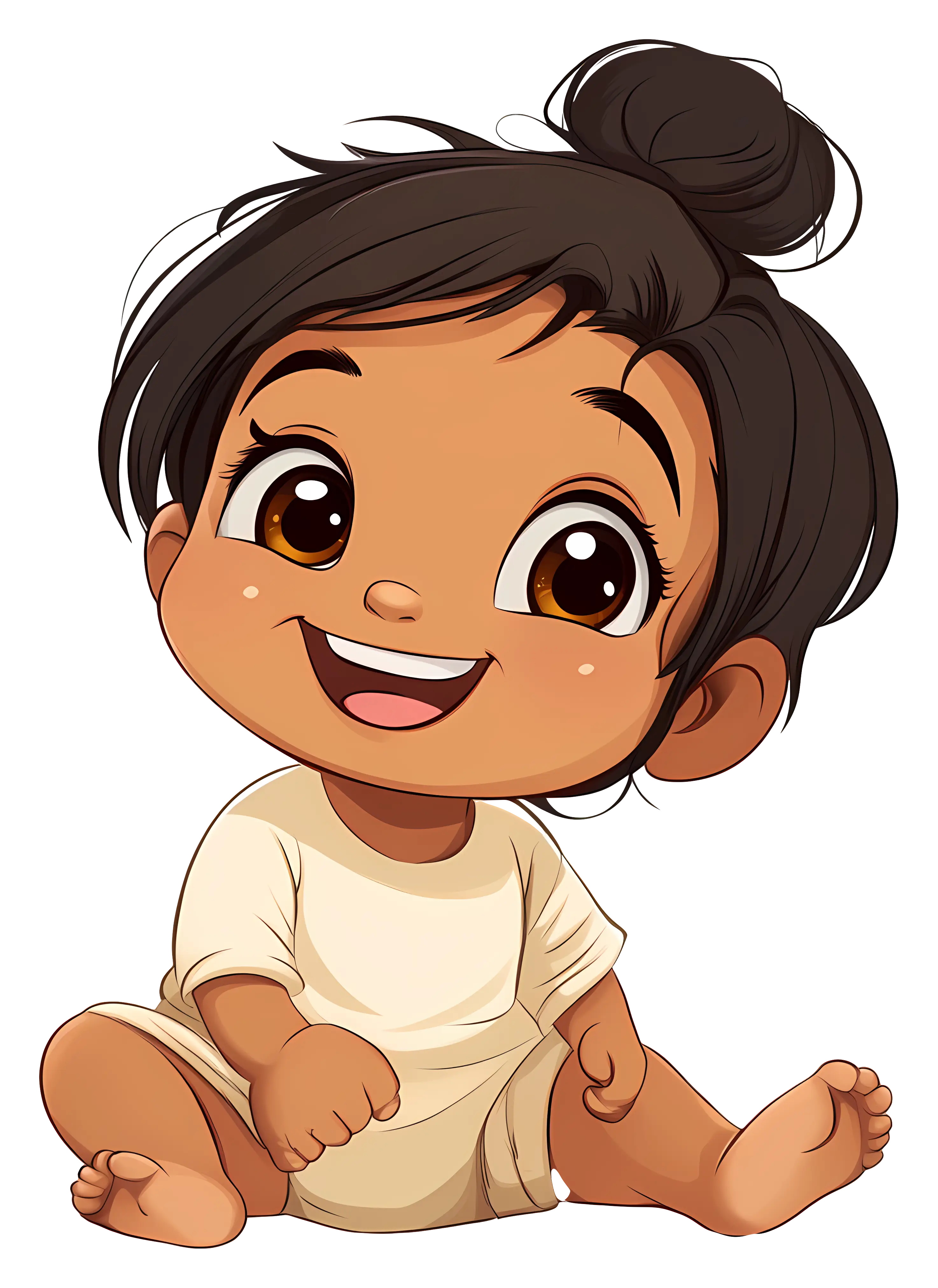 Cute Baby Cartoon Illustration