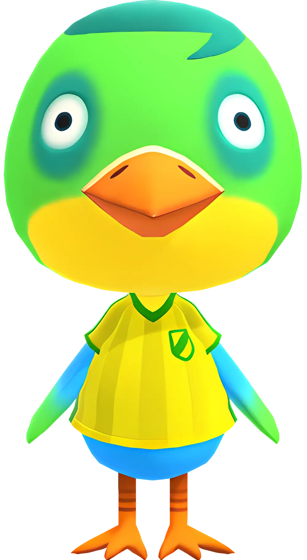 Green Duck Cartoon Character