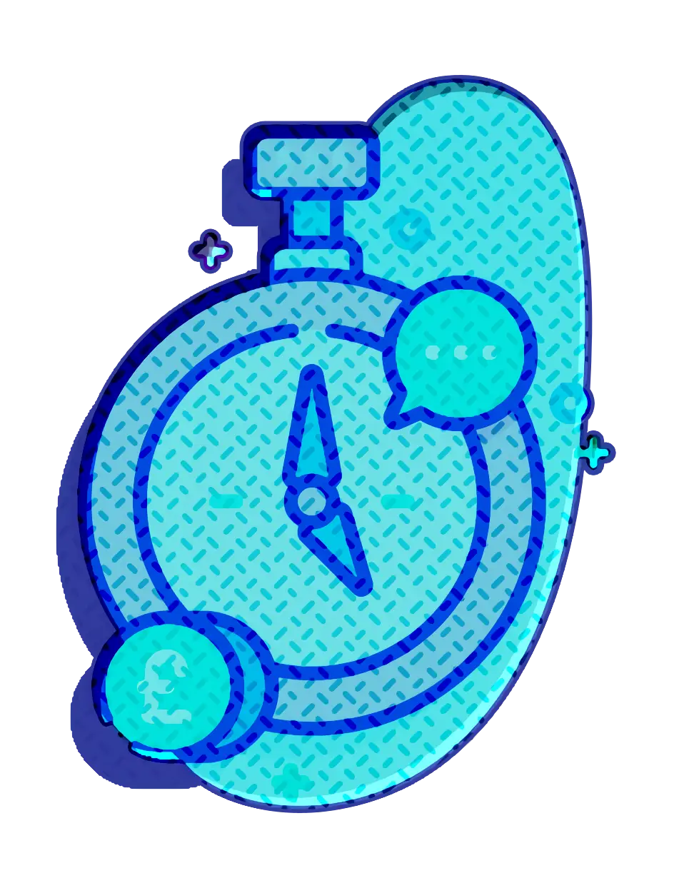 Blue Stopwatch Timer