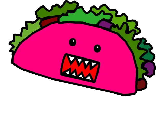 Funny Taco Monster Cartoon
