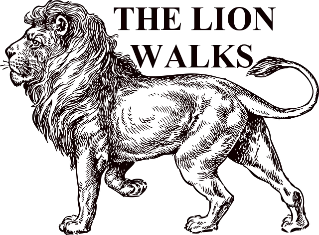 The Lion Walks Illustration