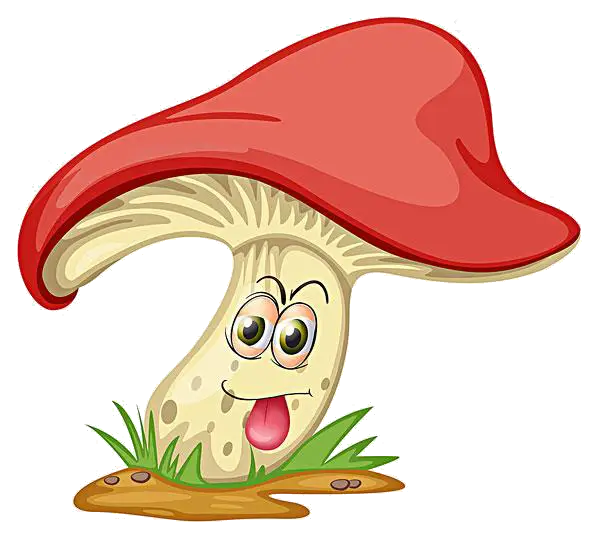 Smiling Cartoon Mushroom