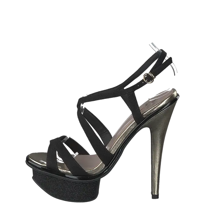Sophisticated Black High Heel Sandal