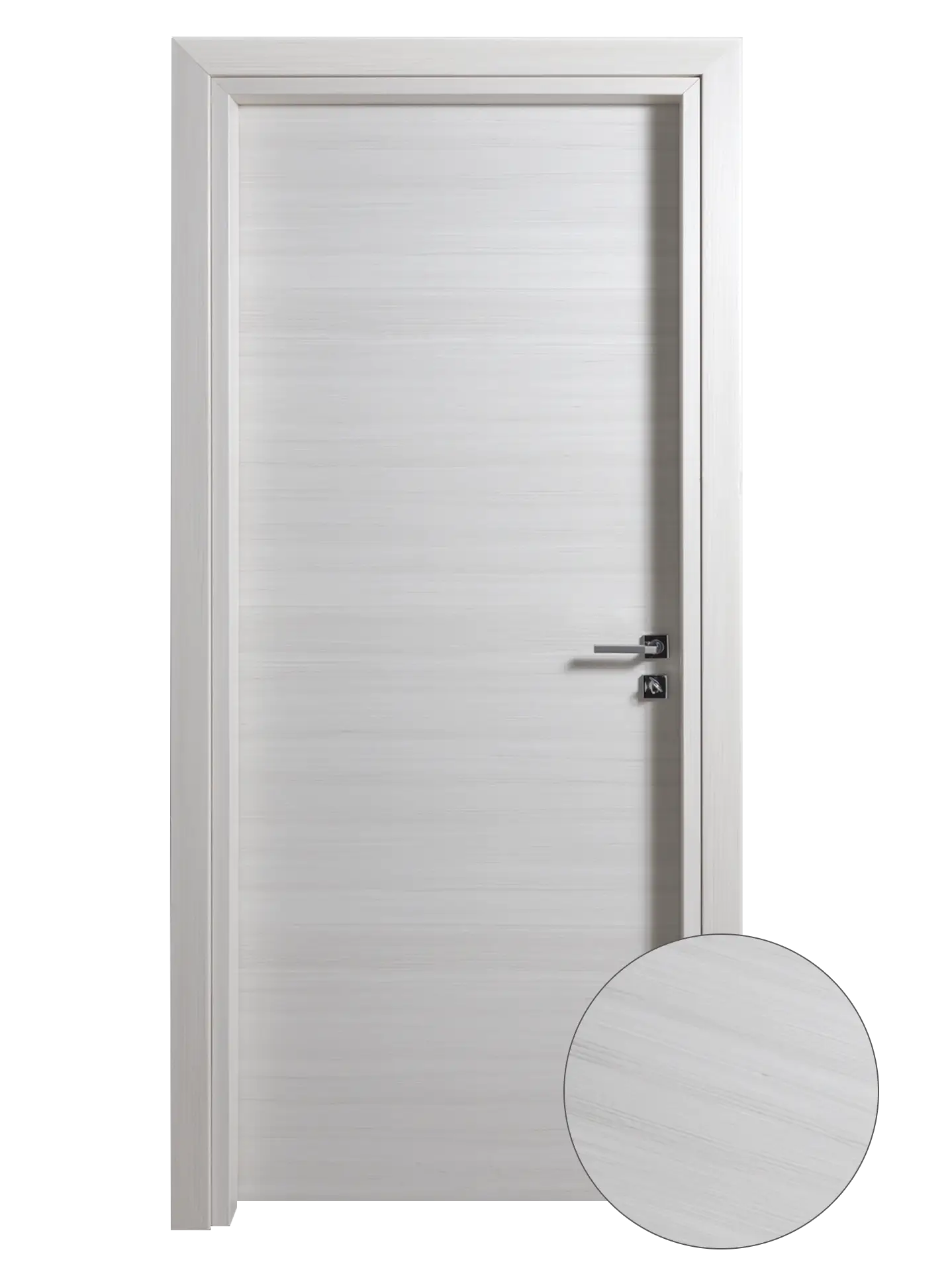 White Wooden Door with Handle