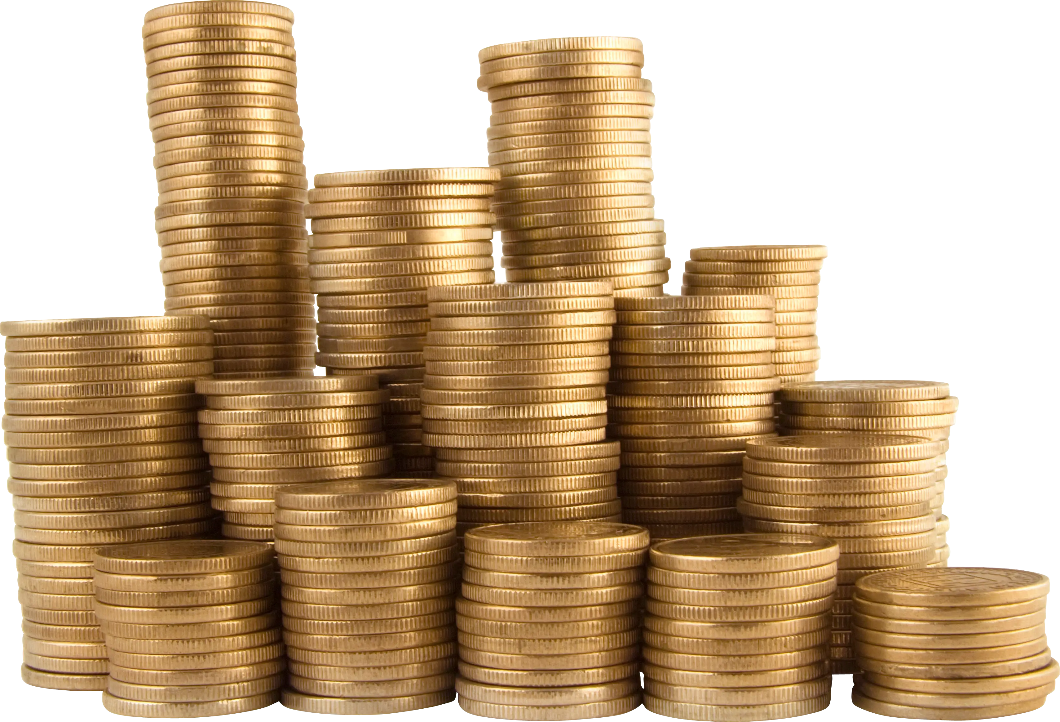 Stacked Gold Coins Representing Wealth