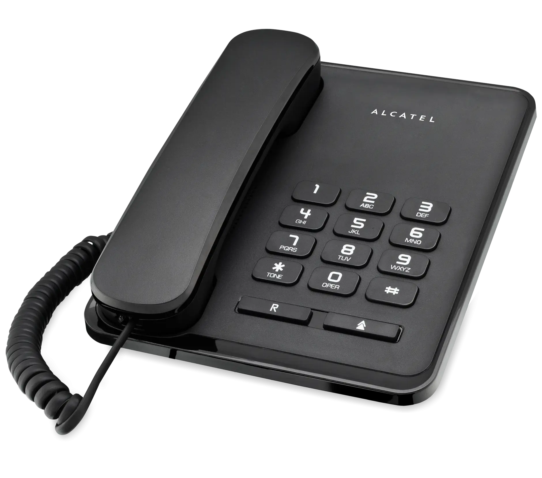 Black Landline Corded Phone for Office Use