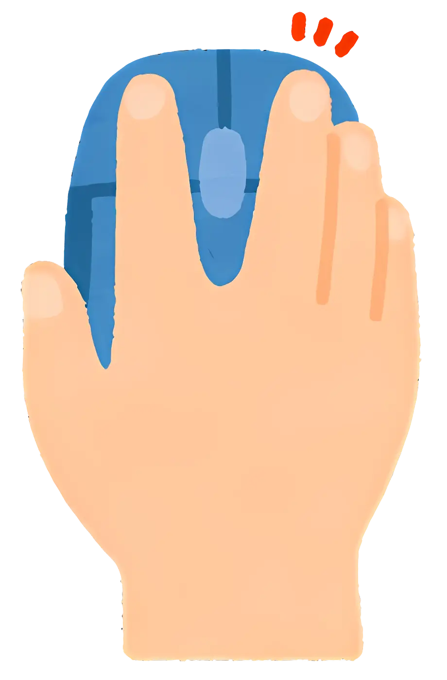Hand Interacting with Computer Mouse