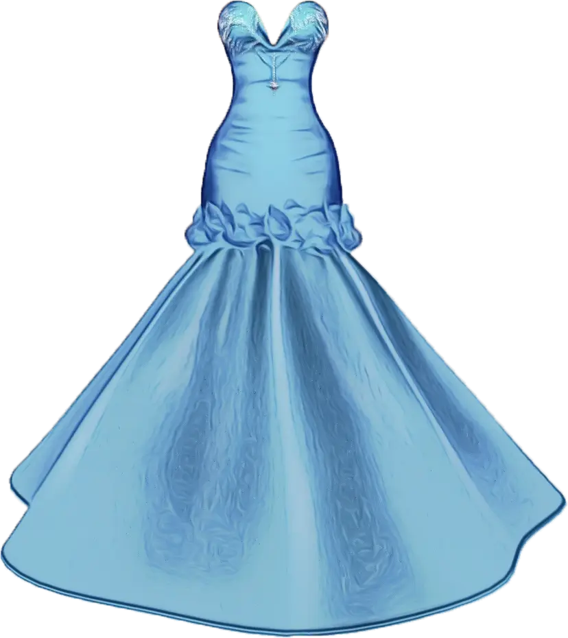Elegant Blue Ball Gown for Formal Events