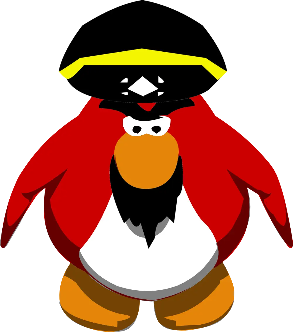 Red Penguin Character Dress as Pirate