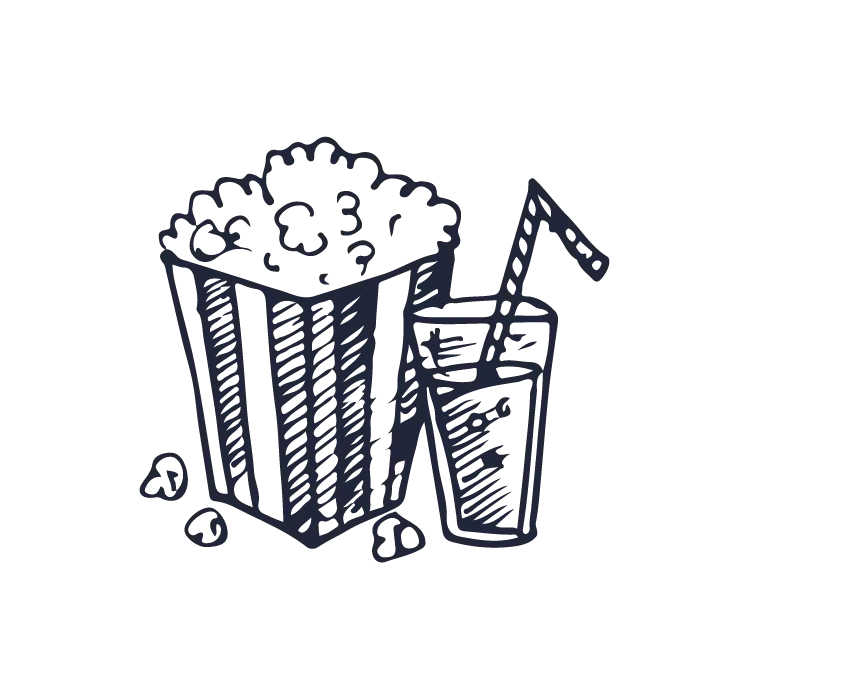 Cinema Snack: Popcorn and Drink