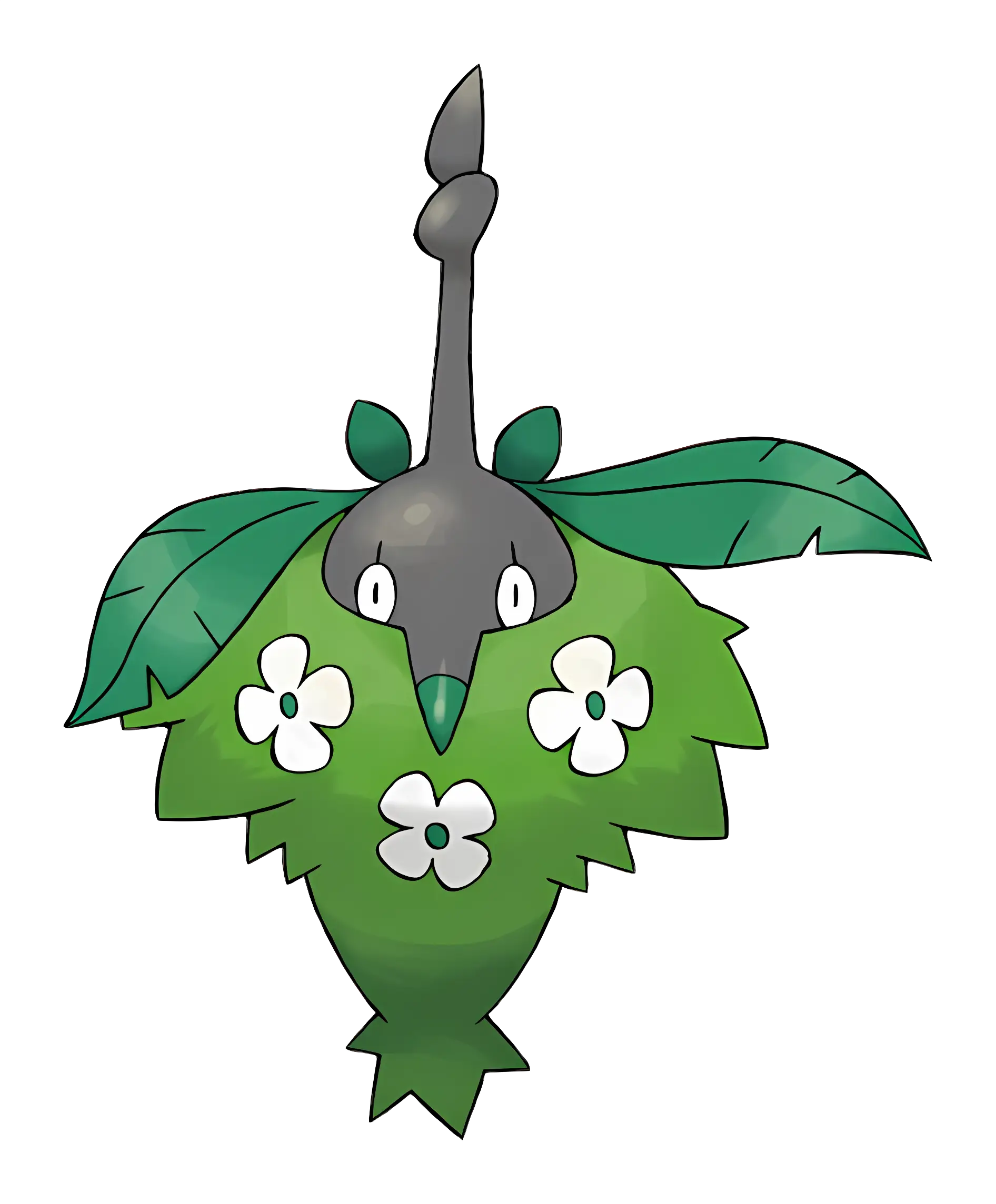 Green Leafy Creature with Flowers