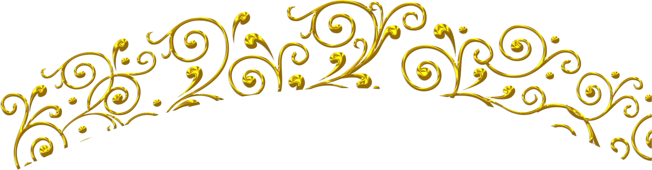 Golden Decorative Flourish Border Design