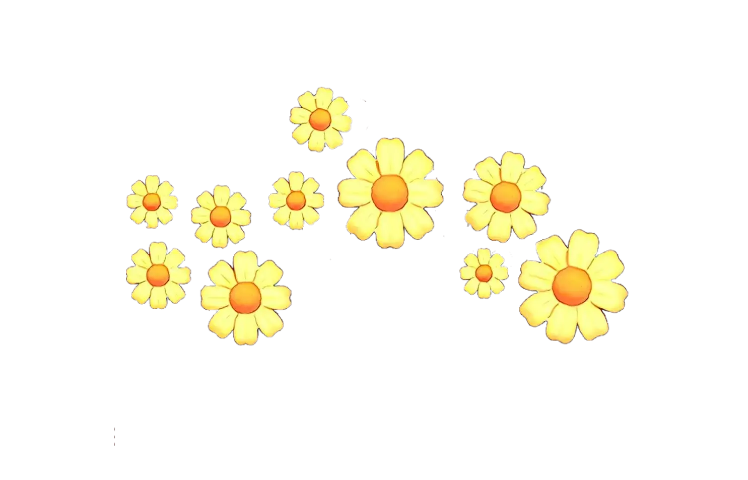 Bright Yellow Daisies Illustration