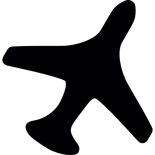 Airplane Silhouette Symbolizing Air Travel