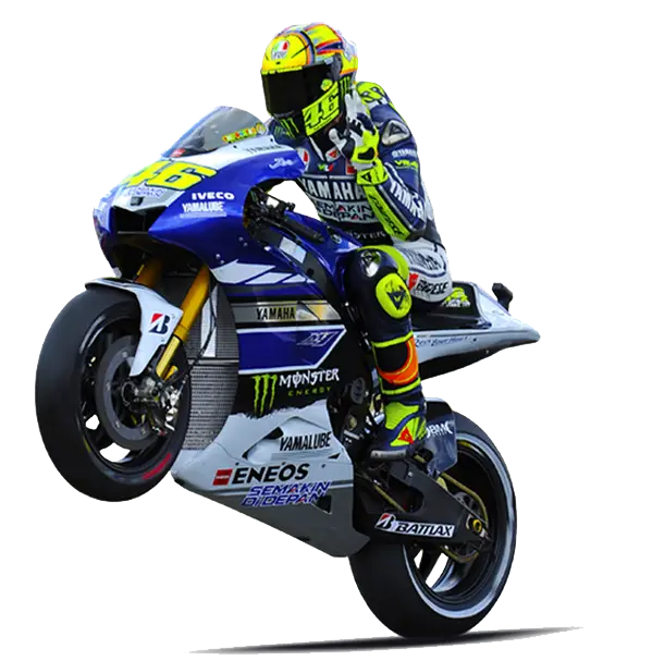 Motorcycle Racer Performing a Wheelie