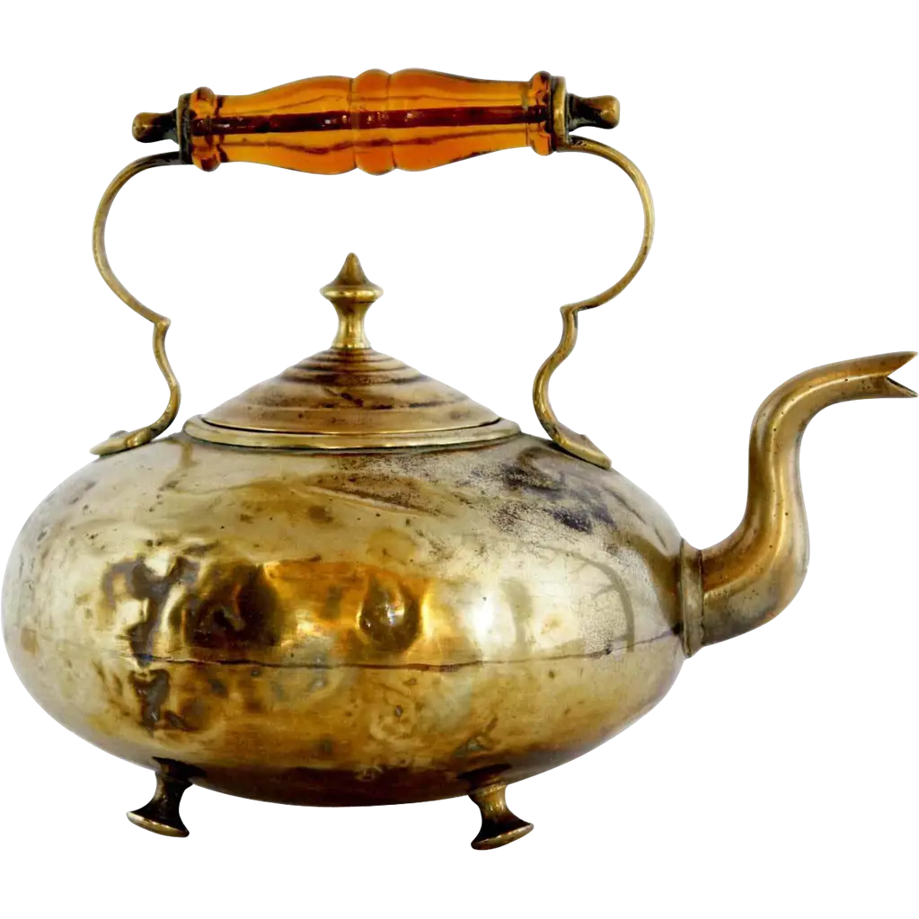 Vintage Brass Teapot with Handle