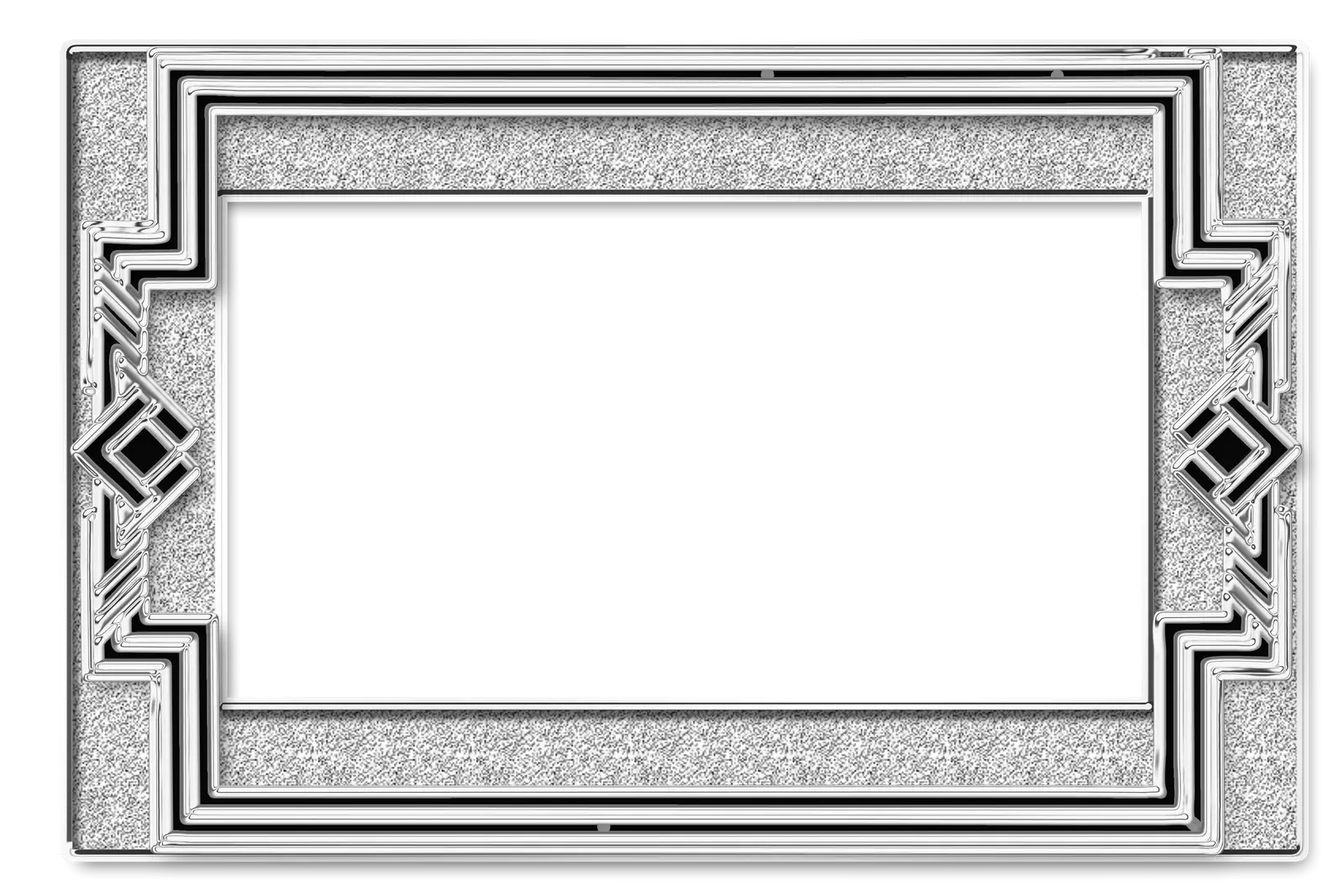 Silver Geometric Frame Design