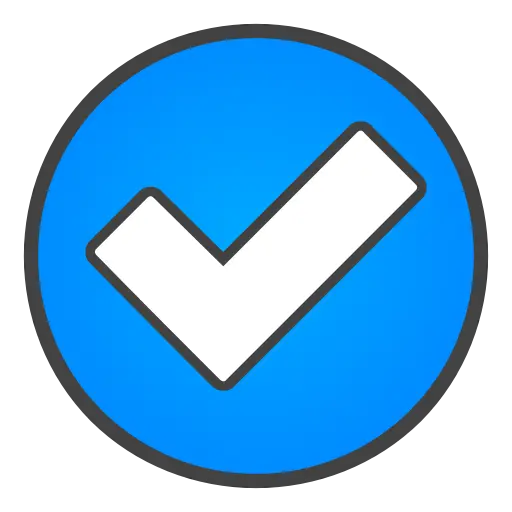 Blue Checkmark Icon for Confirmation