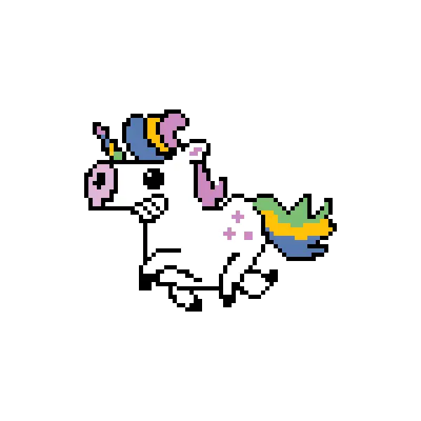 Cute Pixel Art Unicorn