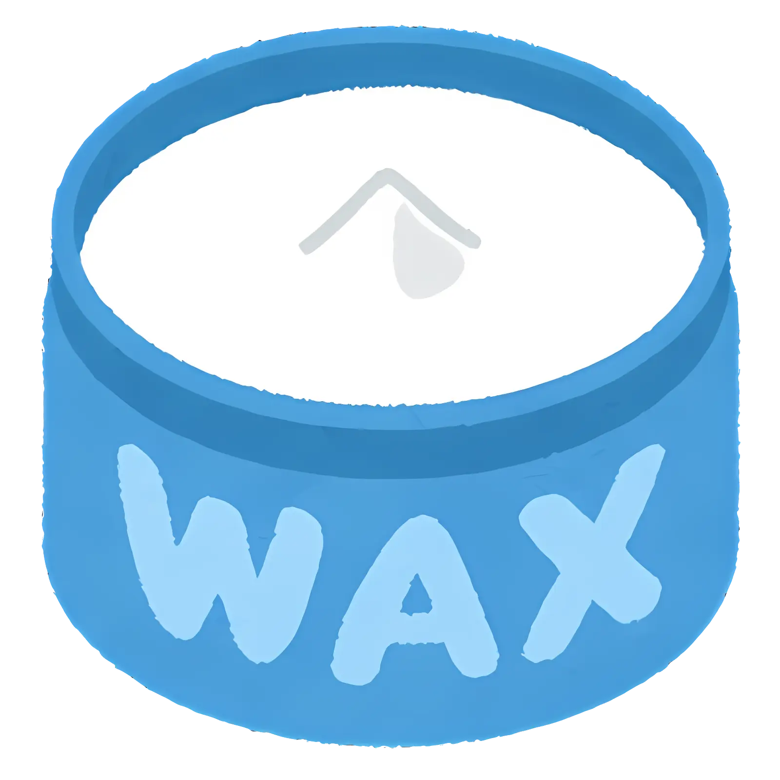 White Wax in Blue Container