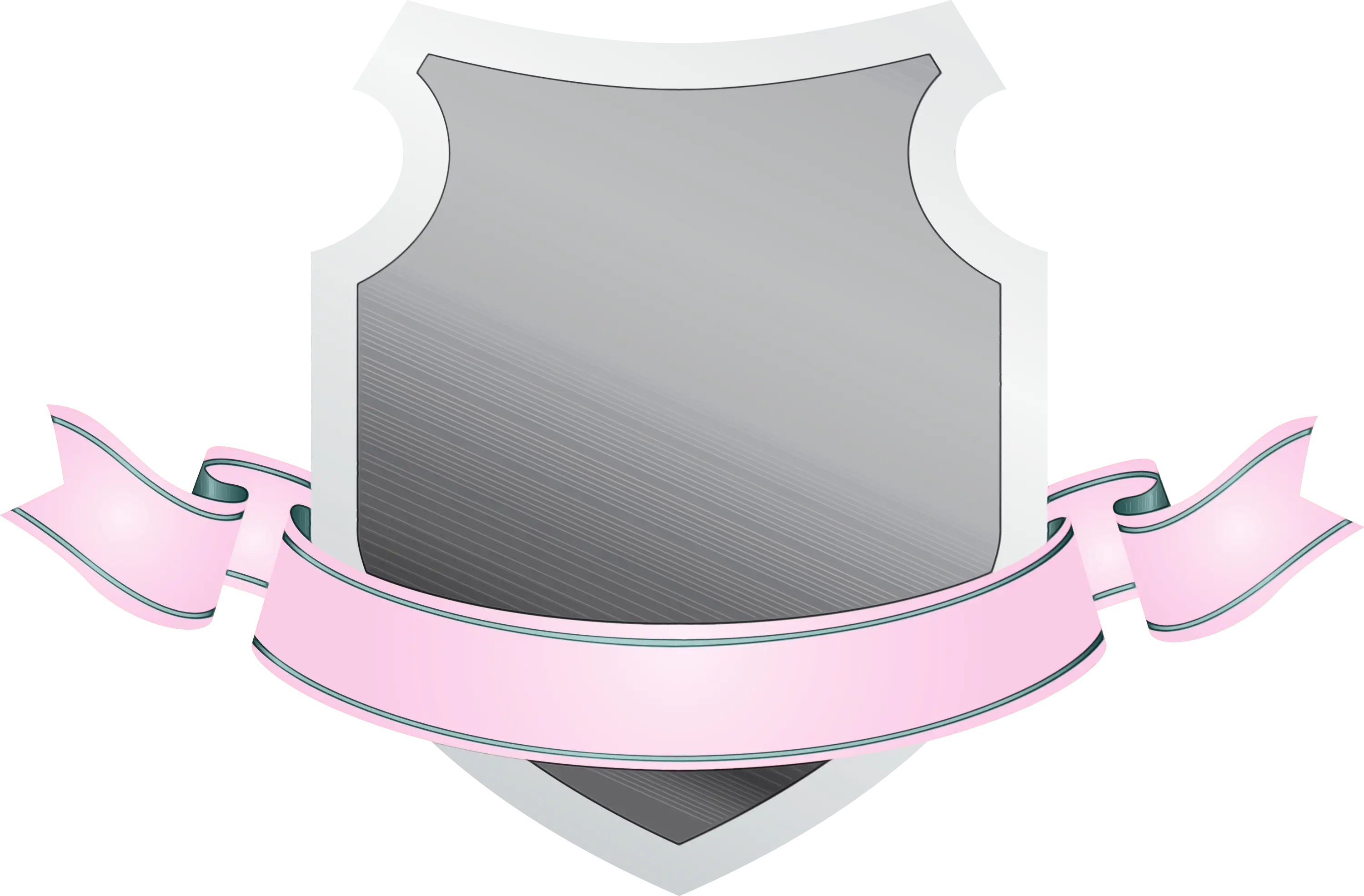 Shield with Pink Ribbon Design
