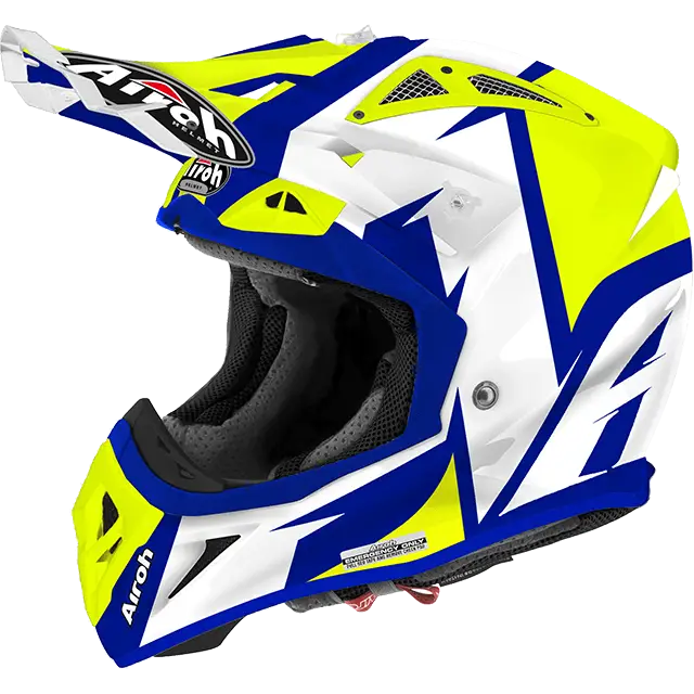 Colorful Motocross Helmet with Bold Graphics
