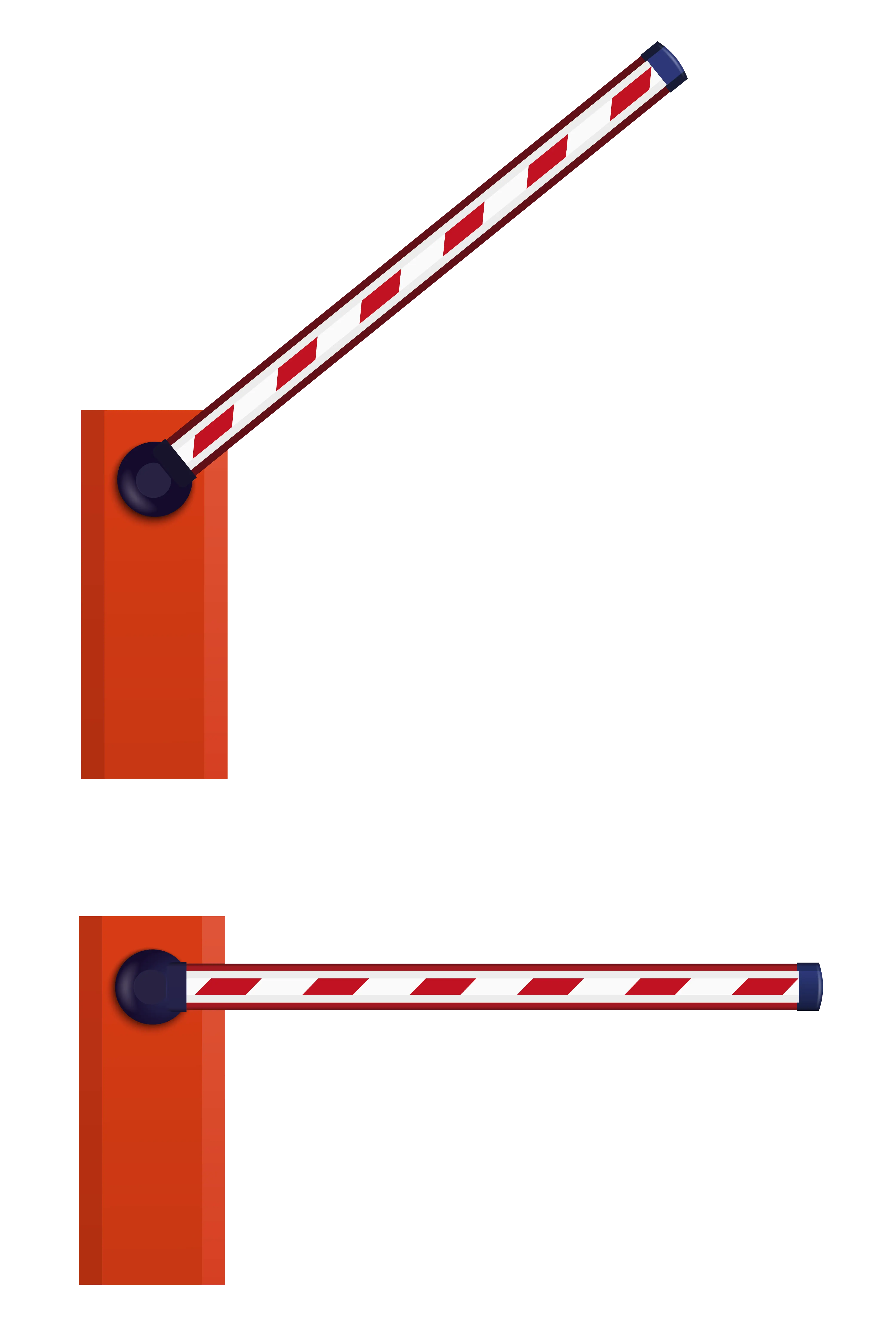 Red and White Barrier Gate