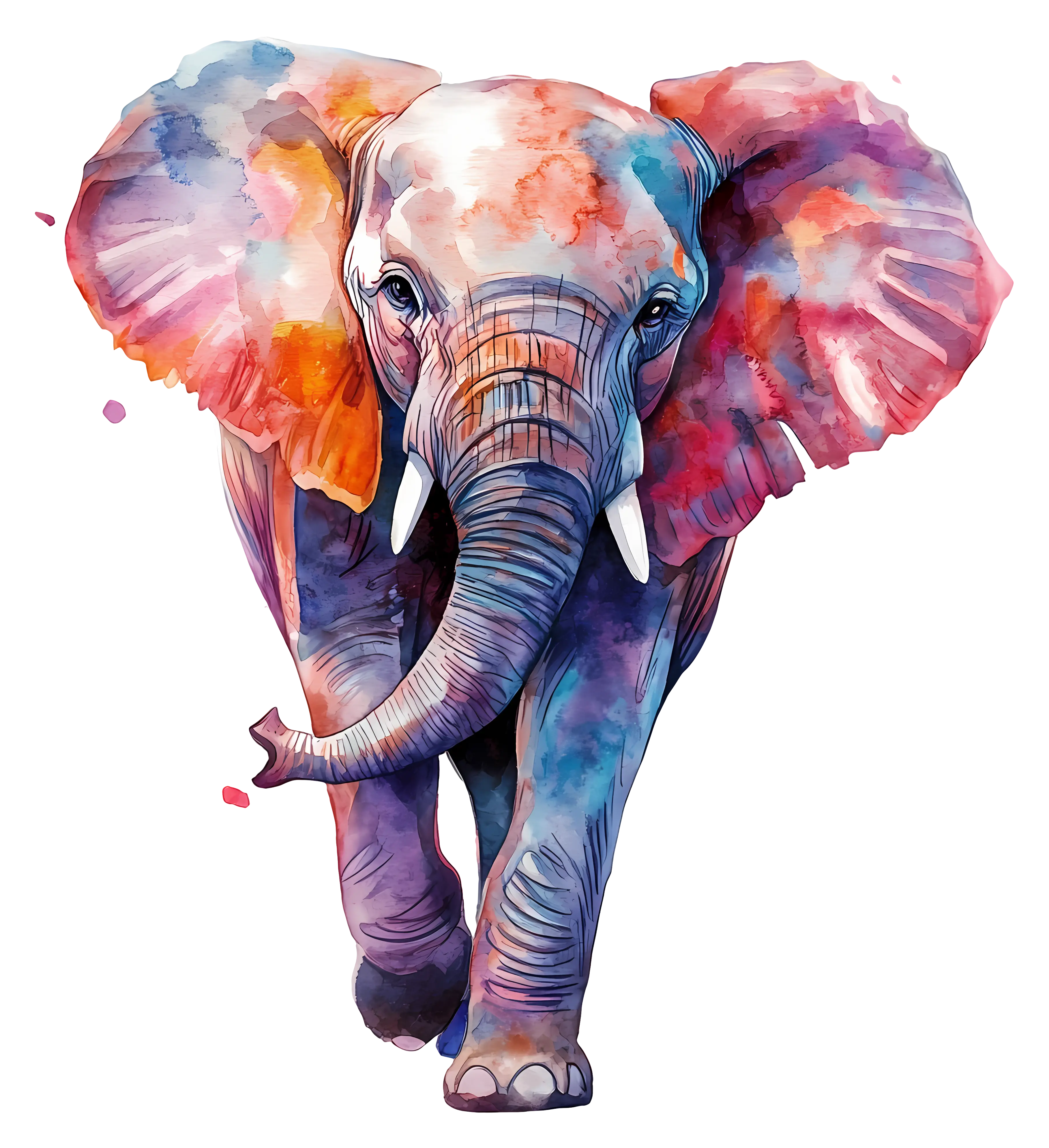 Elephant Watercolor Illustration