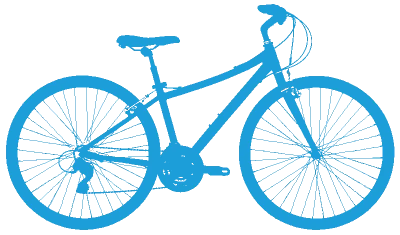 Blue Silhouette of a Bicycle for Cycling Enthusiasts
