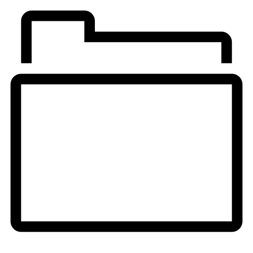 Simplistic Black Folder Icon Outline