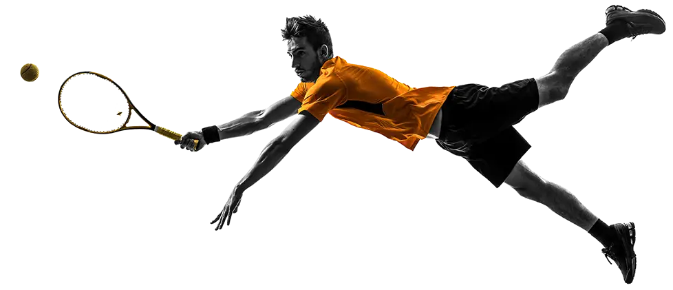 Tennis Player in Action Pose