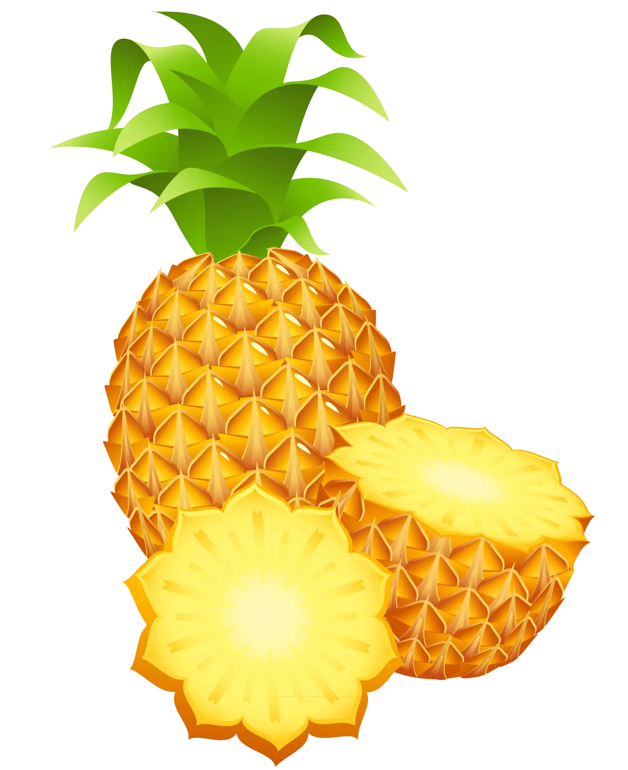 Tropical Fresh Pineapple with Slices