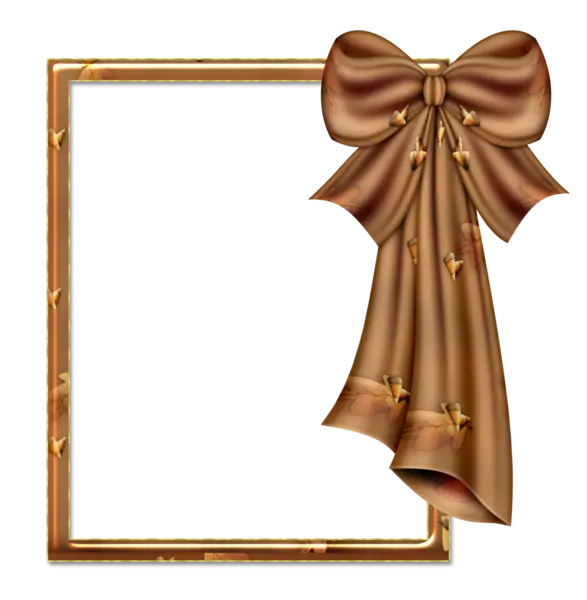 Decorative Frame with Brown Bow